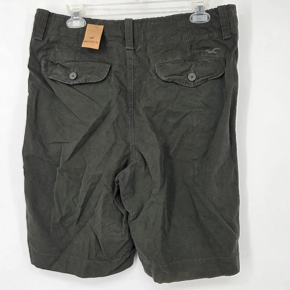 NEW Hollister Mens Bermuda Shorts 30 Dark‎ Gray Cotton Sports Outdoors Sun NWT